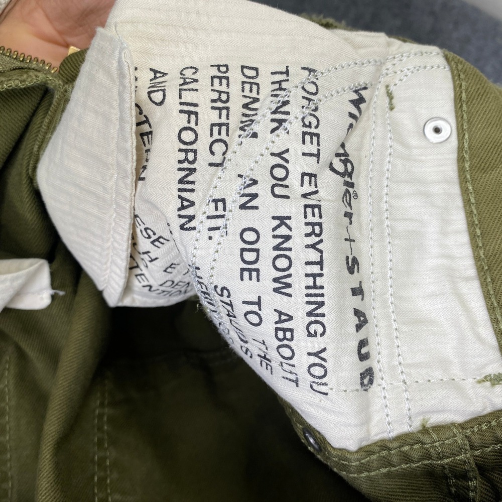Wrangler x STAUD Women Olive Green High Rise Flare Jeans Size 28 112363604 - Picture 5 of 8